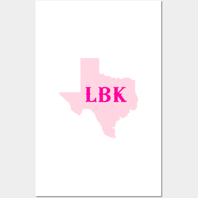 LBK Texas in Pink Wall Art by emilykroll